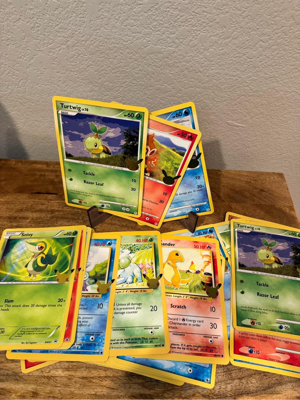 (33) JUMBO Pokémon Trading Cards Turtwig & More - Assorted